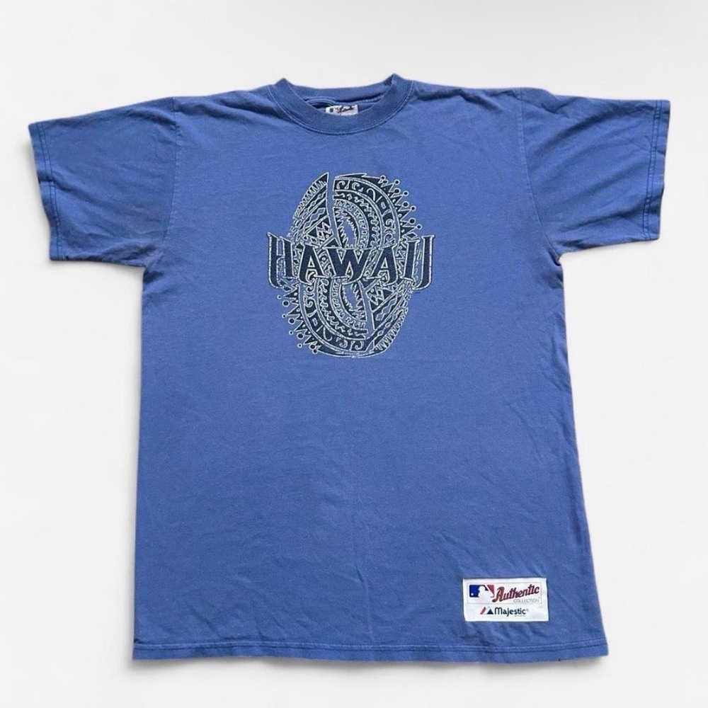 Majestic Blue Graphic 'Hawaii' Short Sleeve Tee
